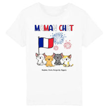 Charger l'image dans la galerie, Jusqu'à 9 chats, tee shirt personnalisé chat, t shirt papa chat, maman chat, drapeau France