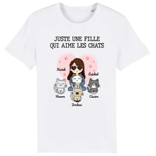 Charger l'image dans la galerie, Jusqu'à 9 chats, tee shirt personnalisé chat, maman chat, tee shirt humour chat femme