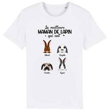 Charger l'image dans la galerie, Jusqu'à 9 lapins, noms et arts personnalisés, t-shirt personnalisé lapin, tee shirt Maman de lapin