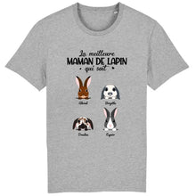 Charger l'image dans la galerie, Jusqu'à 9 lapins, noms et arts personnalisés, t-shirt personnalisé lapin, tee shirt Maman de lapin