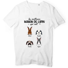 Charger l'image dans la galerie, Jusqu'à 9 lapins, noms et arts personnalisés, t-shirt personnalisé lapin, tee shirt Maman de lapin