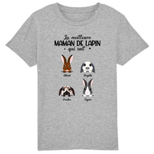Charger l'image dans la galerie, Jusqu'à 9 lapins, noms et arts personnalisés, t-shirt personnalisé lapin, tee shirt Maman de lapin