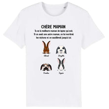 Charger l'image dans la galerie, Jusqu'à 9 lapins, noms et arts personnalisés t shirt personnalisé lapin, tee shirt maman lapin femme