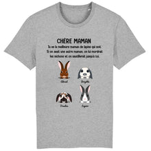 Charger l'image dans la galerie, Jusqu'à 9 lapins, noms et arts personnalisés t shirt personnalisé lapin, tee shirt maman lapin femme