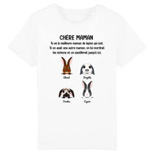 Charger l'image dans la galerie, Jusqu'à 9 lapins, noms et arts personnalisés t shirt personnalisé lapin, tee shirt maman lapin femme