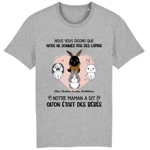 Charger l'image dans la galerie, Jusqu'à 9 lapins, t shirt personnalisé lapin, tee shirt lapin femme, maman lapin