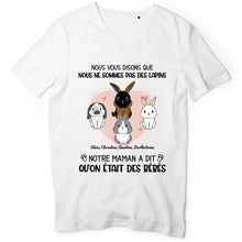 Charger l'image dans la galerie, Jusqu'à 9 lapins, t shirt personnalisé lapin, tee shirt lapin femme, maman lapin