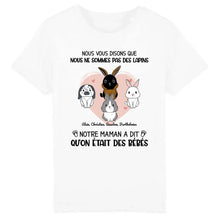 Charger l'image dans la galerie, Jusqu'à 9 lapins, t shirt personnalisé lapin, tee shirt lapin femme, maman lapin