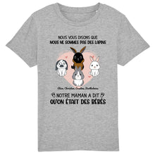 Charger l'image dans la galerie, Jusqu'à 9 lapins, t shirt personnalisé lapin, tee shirt lapin femme, maman lapin