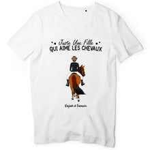 Charger l'image dans la galerie, Jusqu'à 3 chevaux, t shirt personnalisé cheval, juste une femme qui aime les chevaux