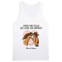 Charger l'image dans la galerie, T shirt cheval femme, tee shirt personnalisé cheval, juste une femme qui aime les chevaux
