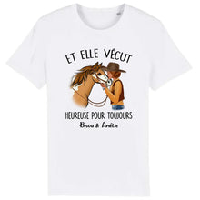 Charger l'image dans la galerie, Tee shirt cheval, t shirt personnalisé cheval, tee shirt cheval femme, Et elle vécut heureuse pour toujours