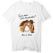 Charger l'image dans la galerie, Tee shirt cheval, t shirt personnalisé cheval, tee shirt cheval femme, Tu es mon coin de paradis