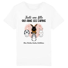 Charger l'image dans la galerie, Jusqu'à 9 lapins, t shirt personnalisé lapin, tee shirt lapin femme, juste une femme qui aime les lapins