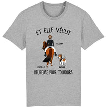 Charger l'image dans la galerie, Jusqu'à 2 chiens, t shirt personnalisé cheval et chien, tee shirt femme, Et elle vécut heureuse pour toujours