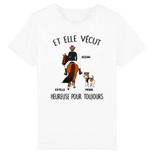 Charger l'image dans la galerie, Jusqu'à 2 chiens, t shirt personnalisé cheval et chien, tee shirt femme, Et elle vécut heureuse pour toujours