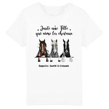 Charger l'image dans la galerie, Jusqu'à 3 chevaux, t shirt personnalisé cheval, tee shirt cheval femme, femme qui aime les chevaux