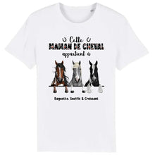 Charger l'image dans la galerie, Jusqu'à 3 chevaux, t shirt personnalisé cheval, tee shirt cheval femme, maman de cheval