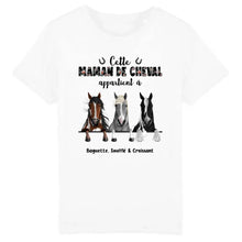 Charger l'image dans la galerie, Jusqu'à 3 chevaux, t shirt personnalisé cheval, tee shirt cheval femme, maman de cheval