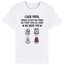 Charger l'image dans la galerie, Jusqu'à 9 chiens, T shirt personnalisé chien, t shirt homme papa chien, cher papa
