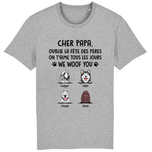 Charger l'image dans la galerie, Jusqu'à 9 chiens, T shirt personnalisé chien, t shirt homme papa chien, cher papa