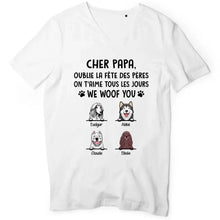 Charger l'image dans la galerie, Jusqu'à 9 chiens, T shirt personnalisé chien, t shirt homme papa chien, cher papa