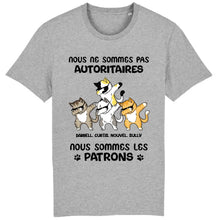 Charger l'image dans la galerie, Jusqu'à 9 chats, tee shirt personnalisé chat, Je ne suis pas autoritaire, Je suis le patro