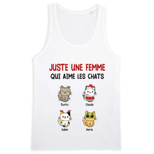 Charger l'image dans la galerie, Jusqu'à 9 chats, Tee shirt personnalisé chat, Juste une fille/femme qui aime les chats