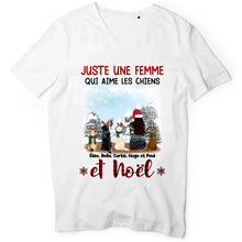 Charger l'image dans la galerie, Jusqu'à 6 chiens, T shirt personnalisé chien, maman chiens, Cadeau de Noël pour les amoureux des chiens