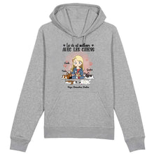 Charger l'image dans la galerie, Jusqu'à 5 chiens, Sweat à capuche chien personnalisé, Sweat à capuche maman chiens, juste une fille qui aime les chiens