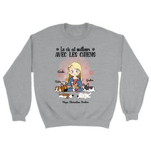 Charger l'image dans la galerie, Jusqu'à 5 chiens, Sweat à capuche chien personnalisé, Sweat à capuche maman chiens, juste une fille qui aime les chiens