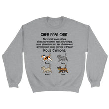 Charger l'image dans la galerie, Jusqu'à 9 chats, Pull papa chat, Pull personnalisé chat, Cher Papa chat, Cadeaux pour la fête des pères