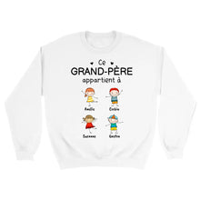Charger l'image dans la galerie, Jusqu'à 20 enfants, Sweat à col rond personnalisé grand-père grand-mère, pull fête des pères, pull fête des mères