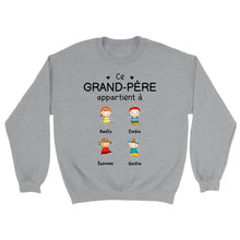 Charger l'image dans la galerie, Jusqu'à 20 enfants, Sweat à col rond personnalisé grand-père grand-mère, pull fête des pères, pull fête des mères