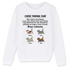 Charger l'image dans la galerie, Jusqu'à 9 chats, Sweat personnalisé chat, Pull chère maman chat, Cadeaux pour la fête des mères