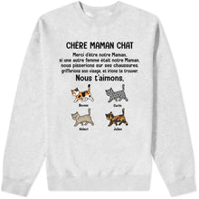 Charger l'image dans la galerie, Jusqu'à 9 chats, Sweat personnalisé chat, Pull chère maman chat, Cadeaux pour la fête des mères