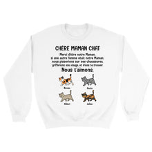 Charger l'image dans la galerie, Jusqu'à 9 chats, Sweat personnalisé chat, Pull chère maman chat, Cadeaux pour la fête des mères