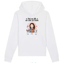 Charger l'image dans la galerie, Sweat à Capuche Personnalisé Femme, Cadeau Parfait pour Amoureuses des Chiens, Juste Une Fille Qui Aime Les Chiens