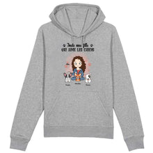 Charger l'image dans la galerie, Jusqu'à 9 chiens, Sweat à capuche personnalisé chien, Sweat à capuche maman chien, juste une fille qui aime les chiens
