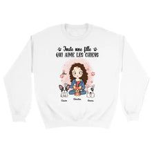 Charger l'image dans la galerie, Jusqu'à 9 chiens, Sweat à capuche personnalisé chien, Sweat à capuche maman chien, juste une fille qui aime les chiens