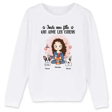 Charger l'image dans la galerie, Jusqu'à 9 chiens, Sweat à capuche personnalisé chien, Sweat à capuche maman chien, juste une fille qui aime les chiens