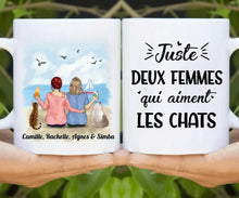 Charger l'image dans la galerie, Jusqu'à 4 chats, Mug chats maman personnalisé, juste duex femmes qui aiment les chats