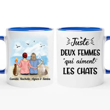 Charger l'image dans la galerie, Jusqu'à 4 chats, Mug chats maman personnalisé, juste duex femmes qui aiment les chats
