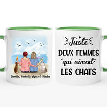 Charger l'image dans la galerie, Jusqu'à 4 chats, Mug chats maman personnalisé, juste duex femmes qui aiment les chats