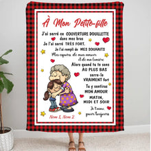 Charger l'image dans la galerie, Couverture Personnalisée, Plaid en polaire Cadeau Pour Famille, Cadeau de Noël pour Petite-Fille, Petit-Fils