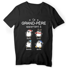 Charger l'image dans la galerie, Jusqu’à 12 enfants, T-shirt personnalisé grand-père grand-mère, ce grand-père appartient à, cadeau de Noël à mon petit-enfant