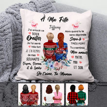 Charger l'image dans la galerie, À ma fille Oreiller, Coussin personnalisé de mère en fille, Cadeaux significatifs de Noël