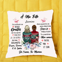 Charger l'image dans la galerie, À ma fille Oreiller, Coussin personnalisé de mère en fille, Cadeaux significatifs de Noël