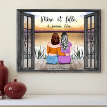 Charger l'image dans la galerie, Jusqu'à 4 filles, Toile personnalisée, Anniversaire, Cadeau de fête des mères pour les mères, les filles