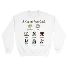 Charger l'image dans la galerie, Jusqu'à 6 chiens, Pull personnalisé chien, Sweat à col rond Maman chien, Simple Femme Café Chien